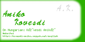 aniko kovesdi business card